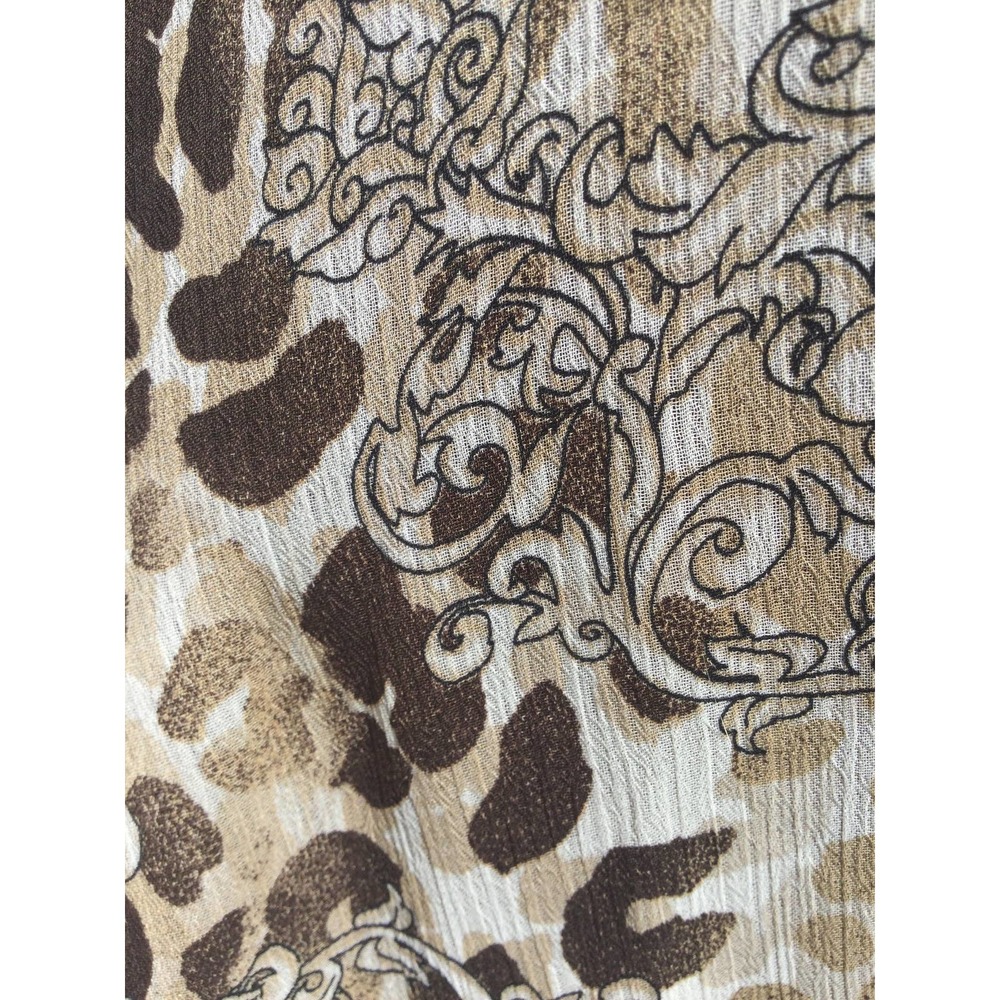 Easywear by Chico’s womens open scarf vest size 3 xl 16 faux leather cheetah - Picture 4 of 10